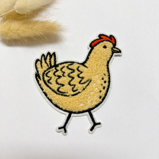 Chenille Patch: Hühnertag Huhn | 11x8cm