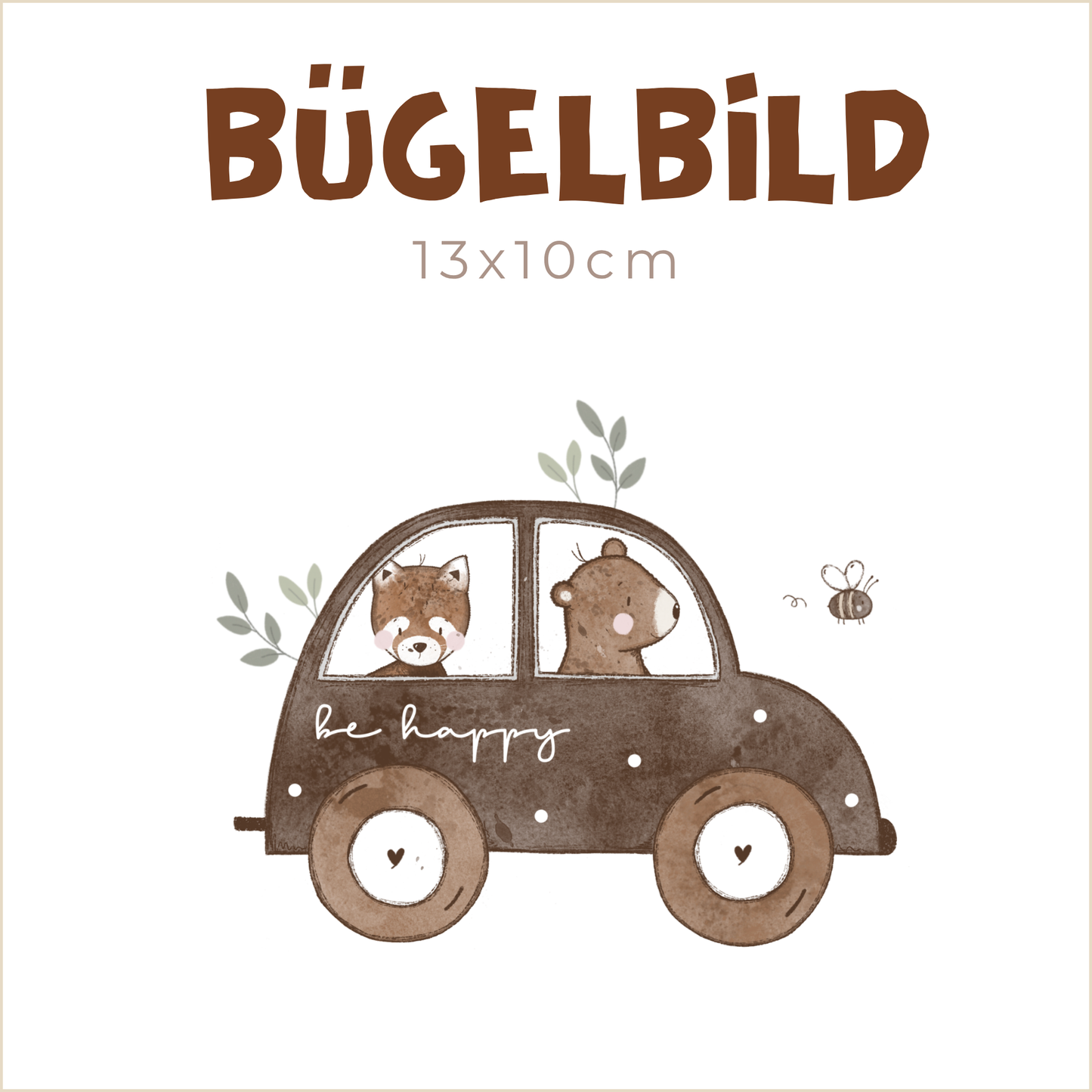 Bügelbild Ab in den Urlaub | 13x10cm