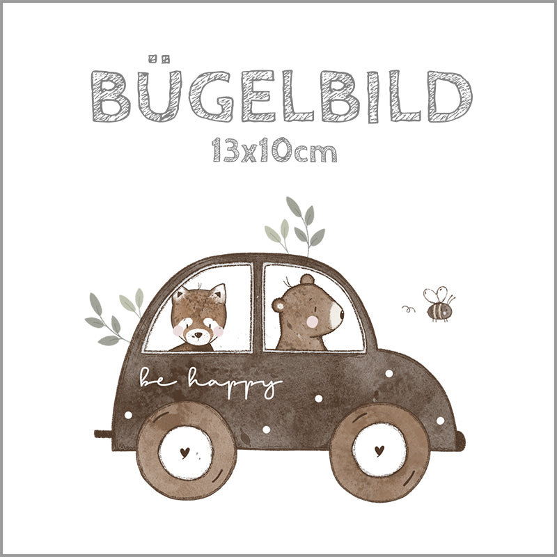 Bügelbild Ab in den Urlaub | 13x10cm
