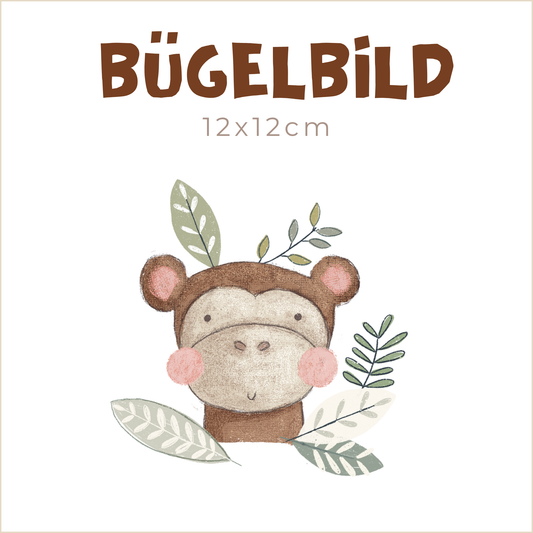 Bügelbild Affe | 12x12cm