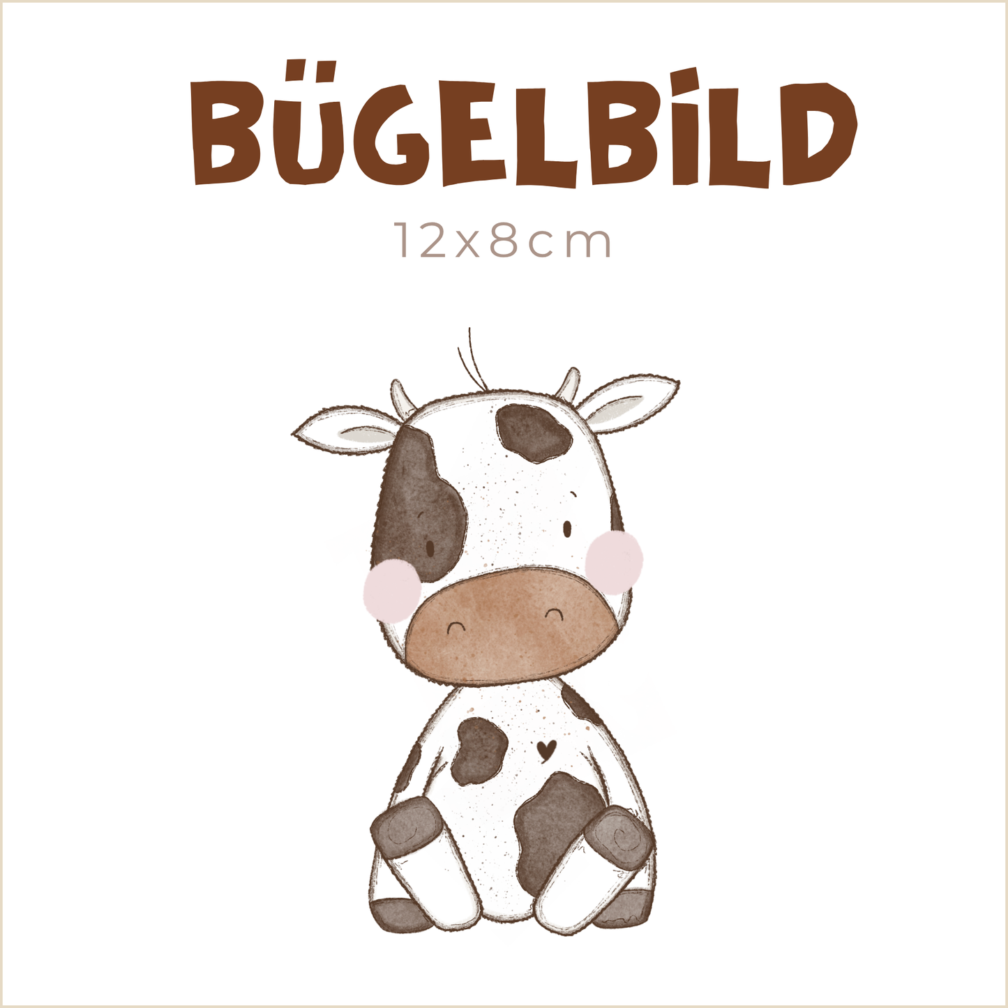 Bügelbild Annicas Kuh | 12x8cm