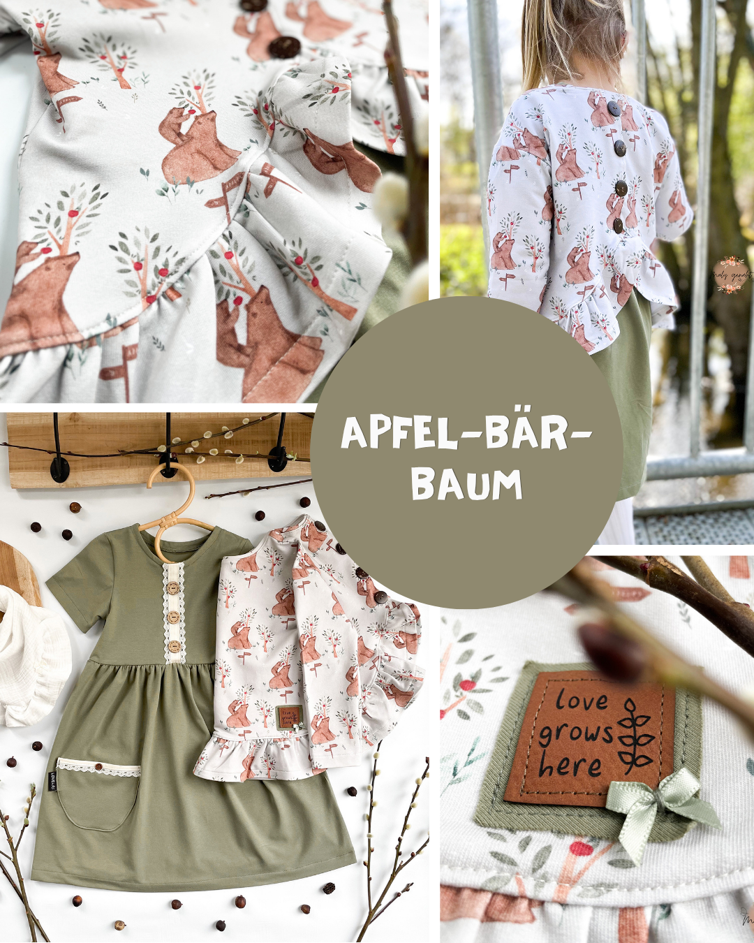 0.5m BIO French Terry Apfel-Bär-Baum *VORBESTELLUNG*