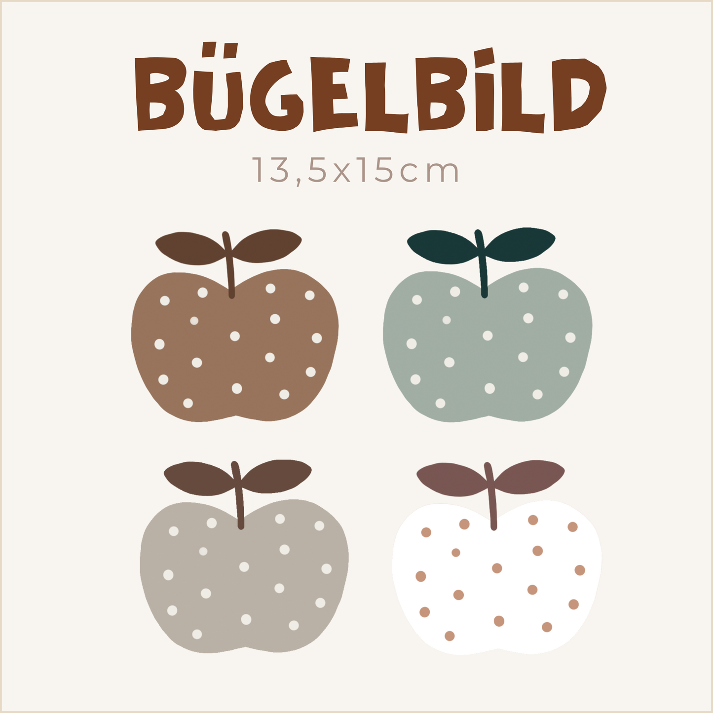 Bügelbild Apfel | 13,5x15cm