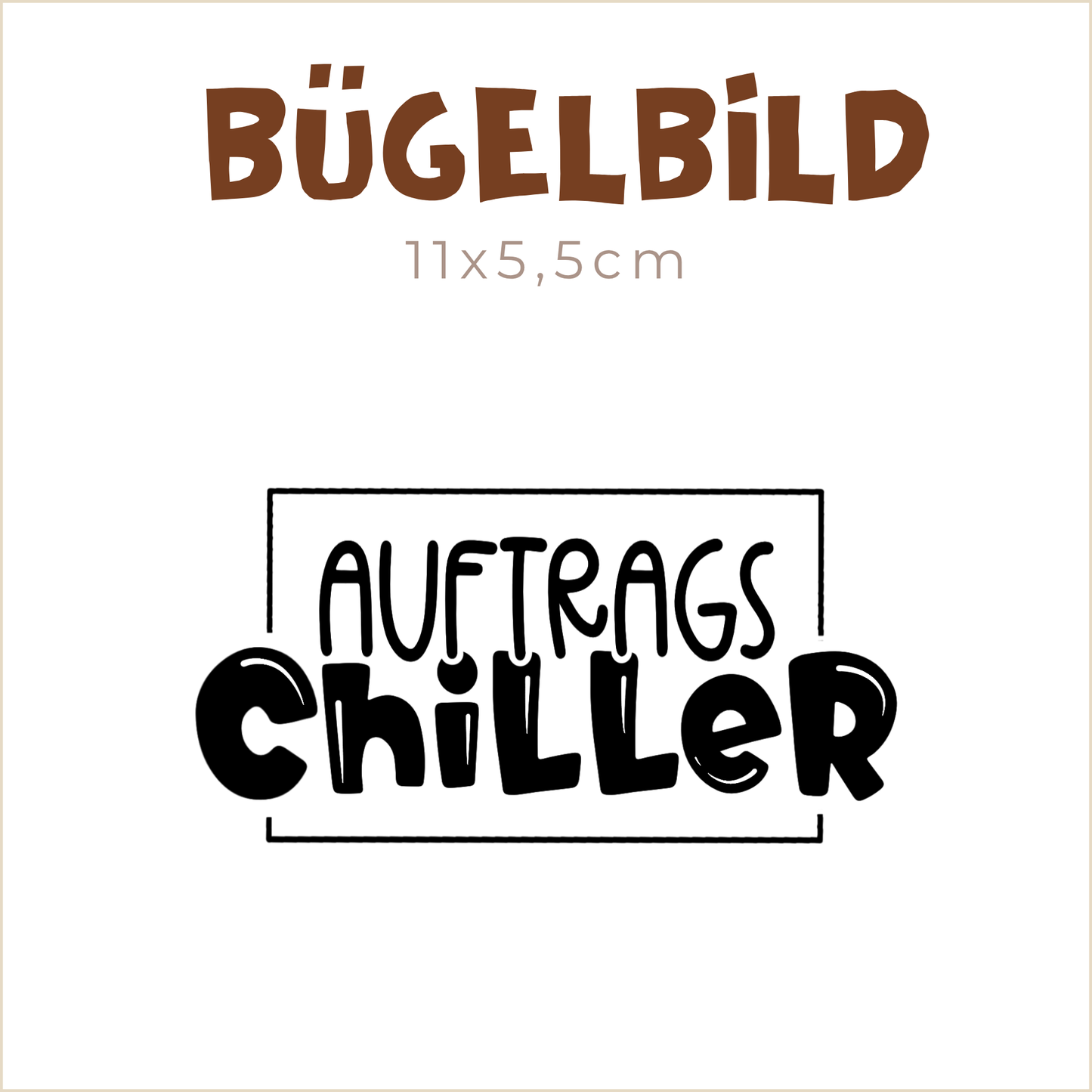 Bügelbild Auftragschiller | 11x5,5cm