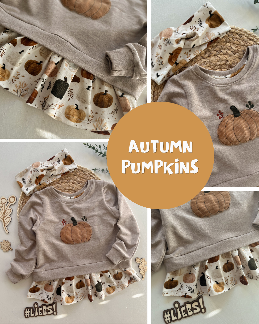 0.5m Biojersey Autumn Pumpkins