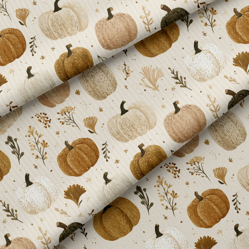 0.5m BIO Rippjersey Autumn Pumpkins *VORBESTELLUNG* Lieferzeit 4-7 Wochen*