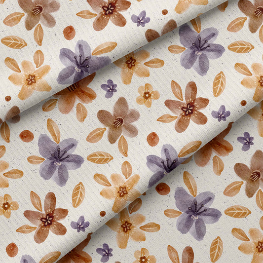 0.5m BIO Ribjersey Autumn-Flowers