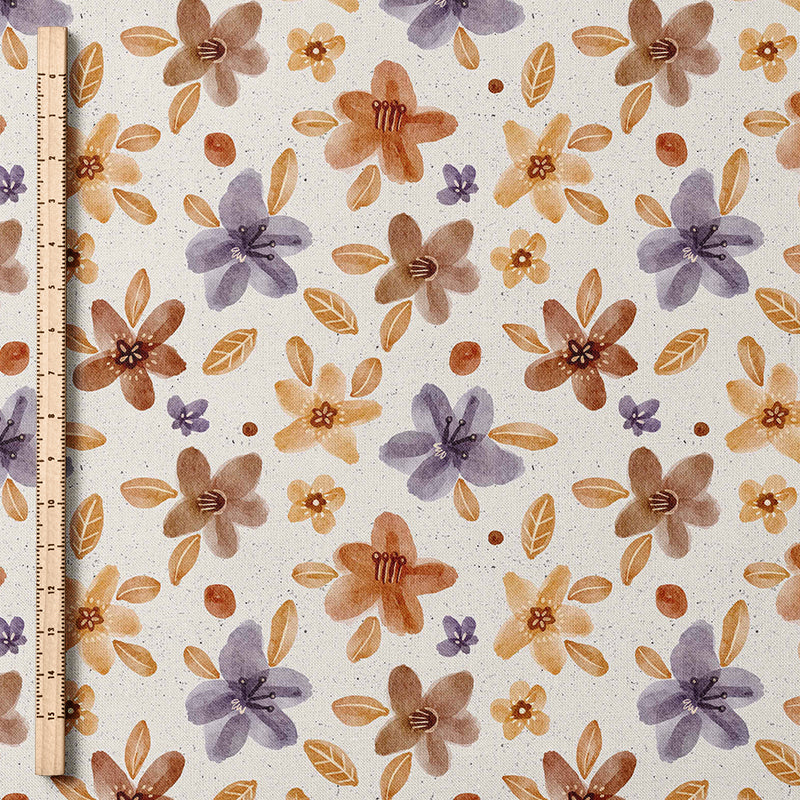 0.5m BIO Ribjersey Autumn-Flowers