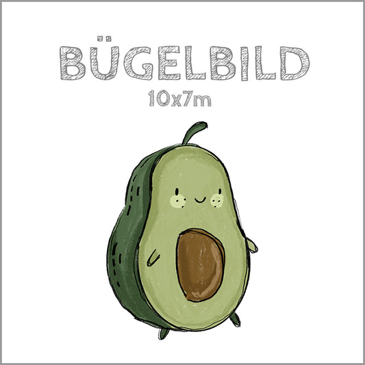 Bügelbild Avocado 3 | 10x7cm