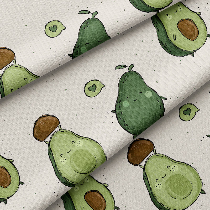 0.5m BIO Ribjersey Avocado