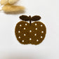 Chenille Patch: Apfel braun | 8x9cm