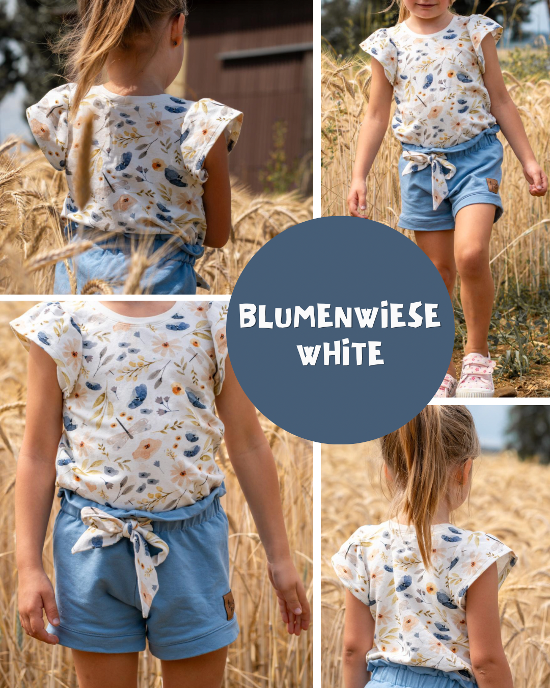 0.5m BIO French Terry Blumenwiese white