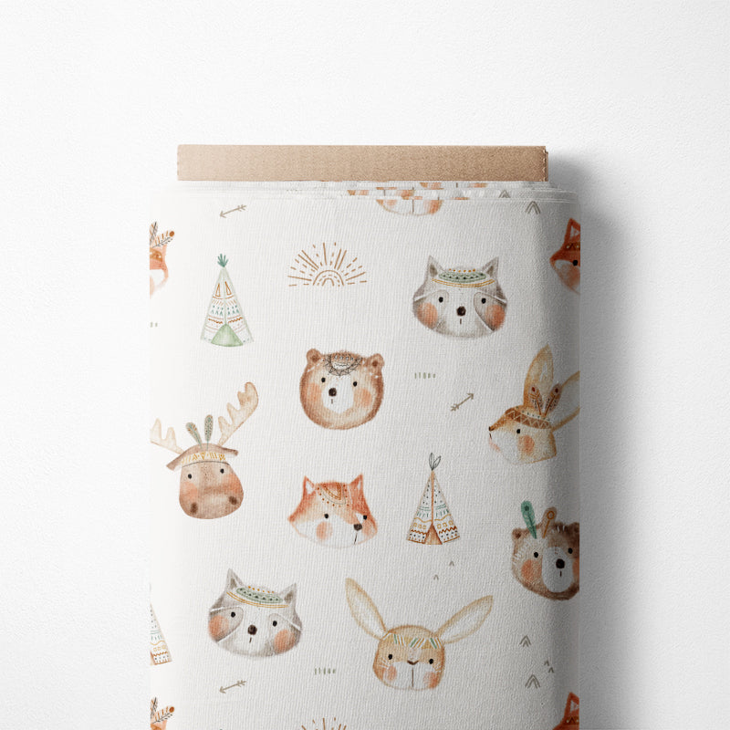0.5m BIO French Terry Bow Friends paper
