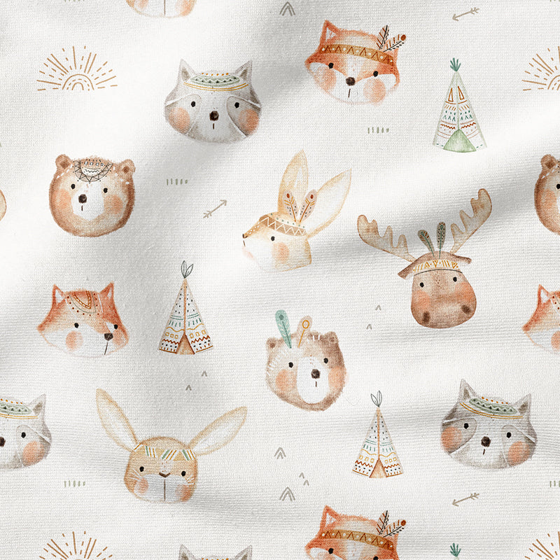 0.5m BIO French Terry Bow Friends paper