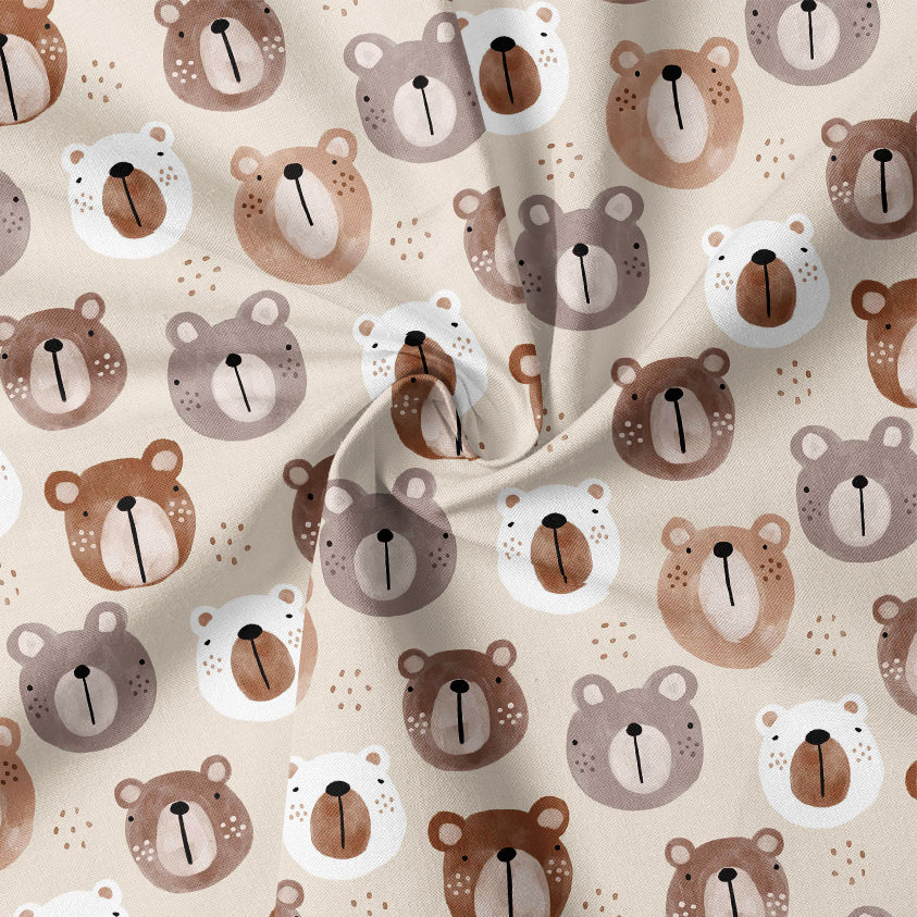 0.5m BIO French Terry Bären-Bande