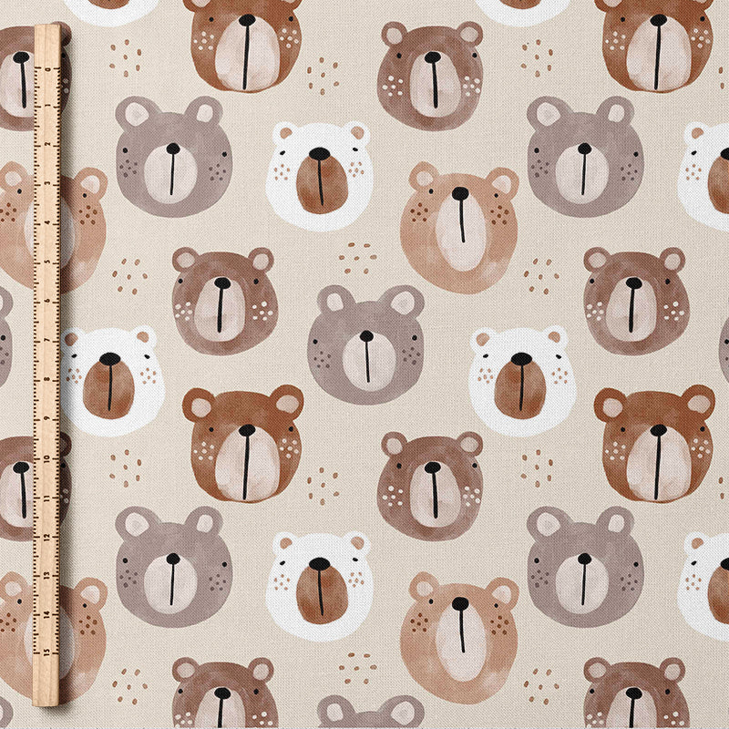 0.5m BIO French Terry Bären-Bande