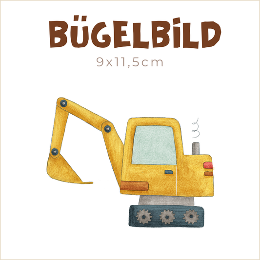 Bügelbild Bagger | 9x11,5cm