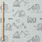 0.5m BIO French Terry Baufahrzeuge chalk
