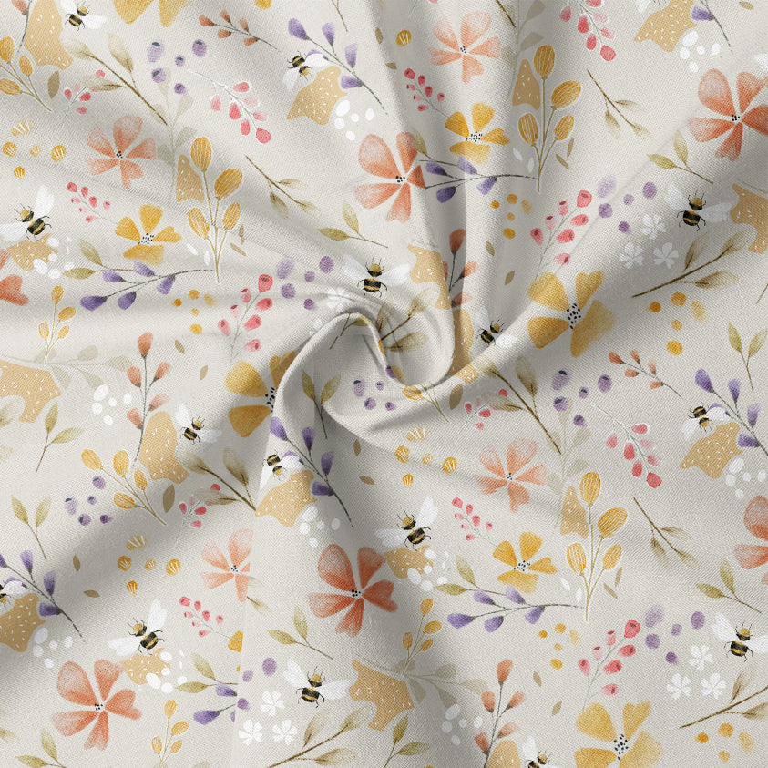 0.5m BIO French Terry Baylis Flowers ecru *VORBESTELLUNG*