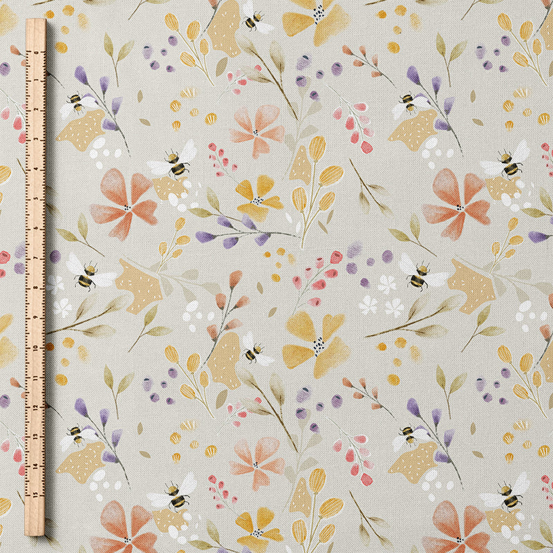 0.5m BIO French Terry Baylis Flowers ecru *VORBESTELLUNG*