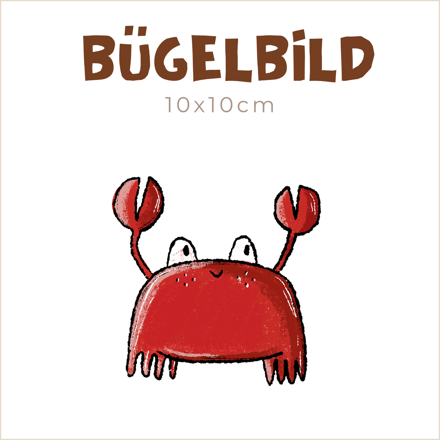 Bügelbild Beach Day: Krebs | 10x10cm