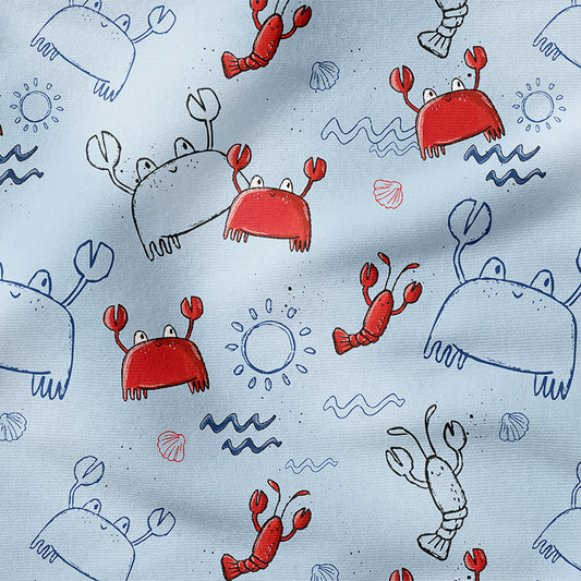 0.5m Bademodestoff Beach Day blue *VORBESTELLUNG - Lieferzeit 4-7 Wochen*