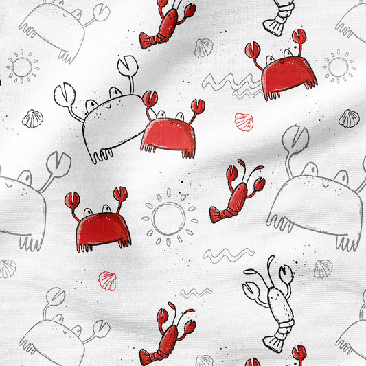 0.5m Bademodestoff Beach Day white *VORBESTELLUNG - Lieferzeit 4-7 Wochen*