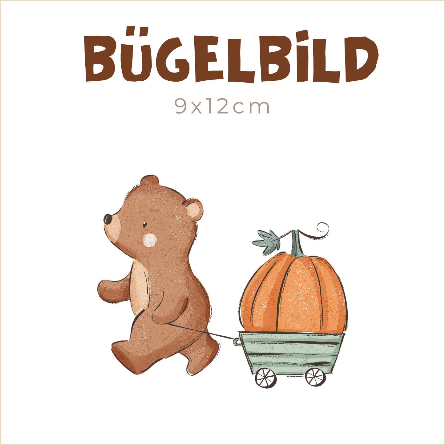 Bügelbild Bear and Pumpkin | 10x12cm