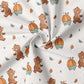 RESTSTÜCK 100cm BIO French Terry Bear and Pumpkin