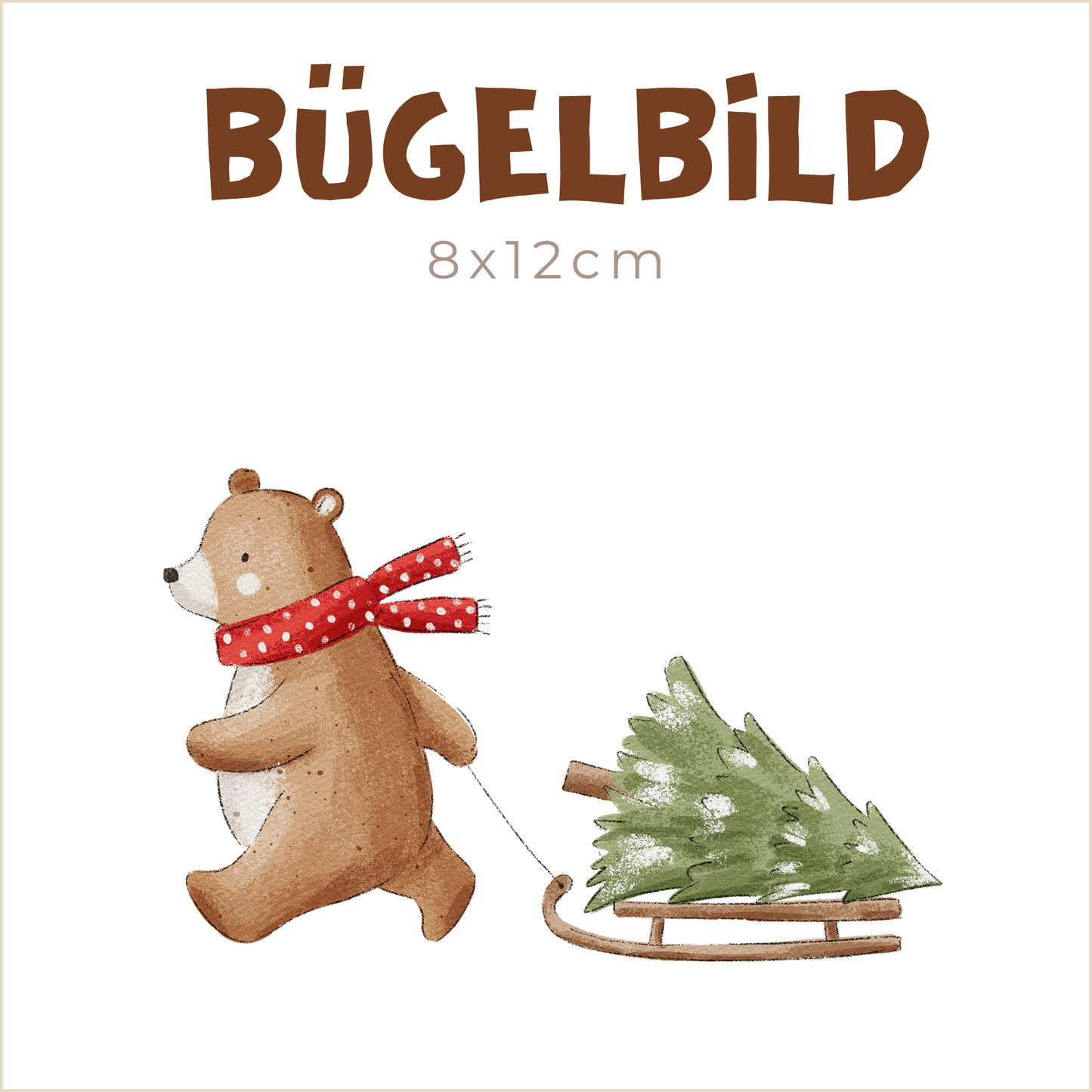 Bügelbild Bear and Trees | 8x12cm