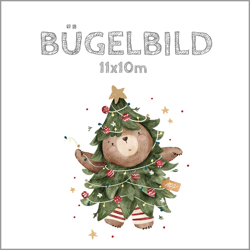 Bügelbild Beary Christmas Tree | 11x10cm