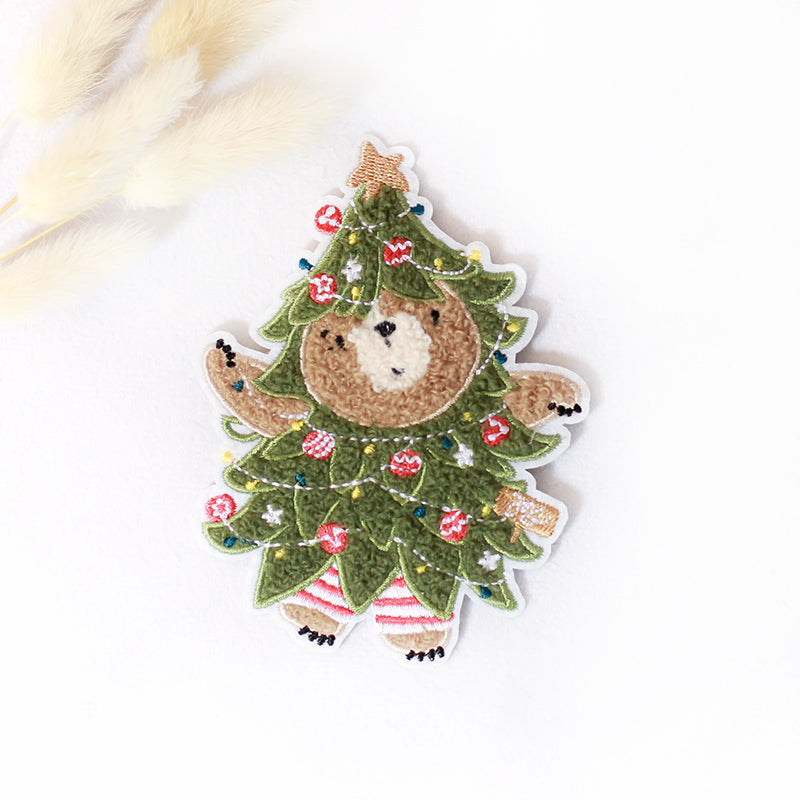 Chenille Patch: Beary Christmas Tree | 11x8cm