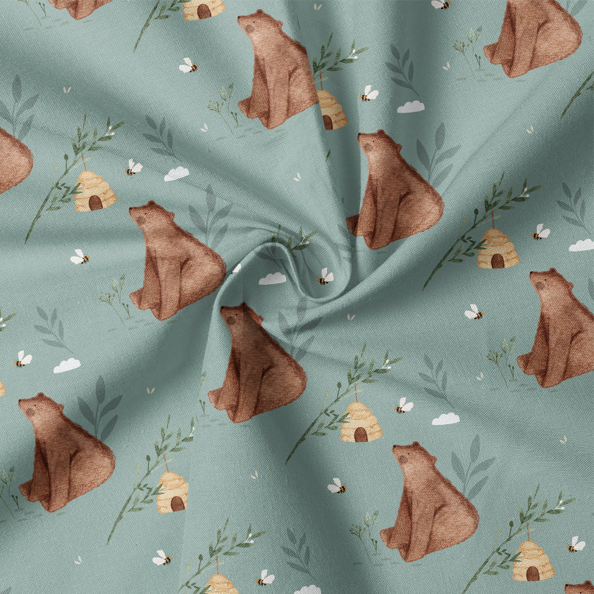 0.5m BIO French Terry Bees and Bears *VORBESTELLUNG*