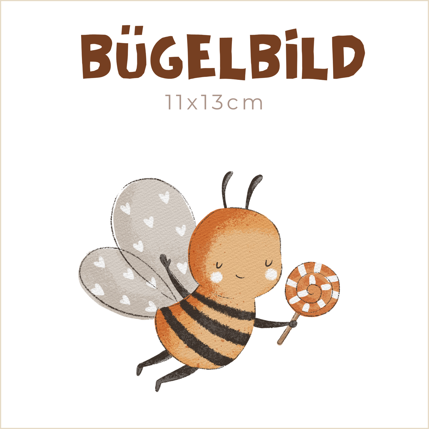 Bügelbild Bienchen rechts | 11x13cm