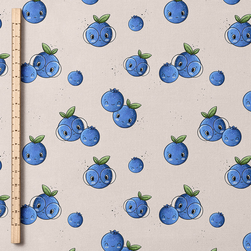 RESTSTÜCK 65cm Bademodestoff Blaubeeren