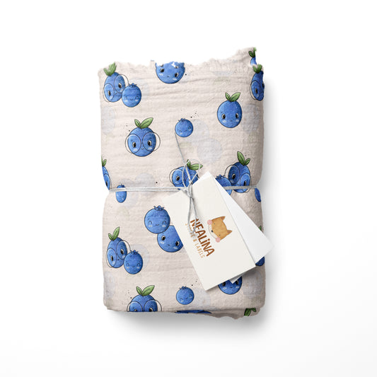 0.5m Musselin Blaubeeren *VORBESTELLUNG - Lieferzeit 4-6 Wochen*