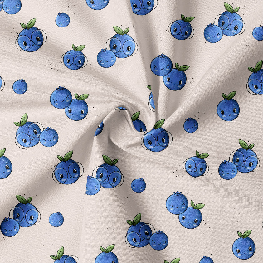 RESTSTÜCK 130cm Biojersey Blaubeeren