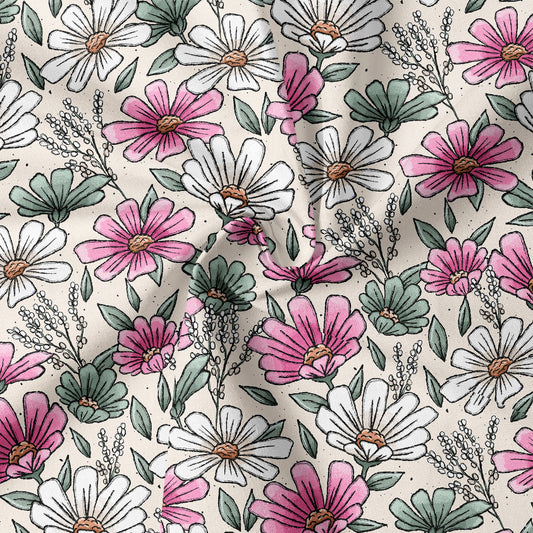 0.5m Biojersey Blümchenzeit rosa *COMING SOON*