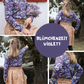 0.5m BIO French Terry Blümchenzeit violett