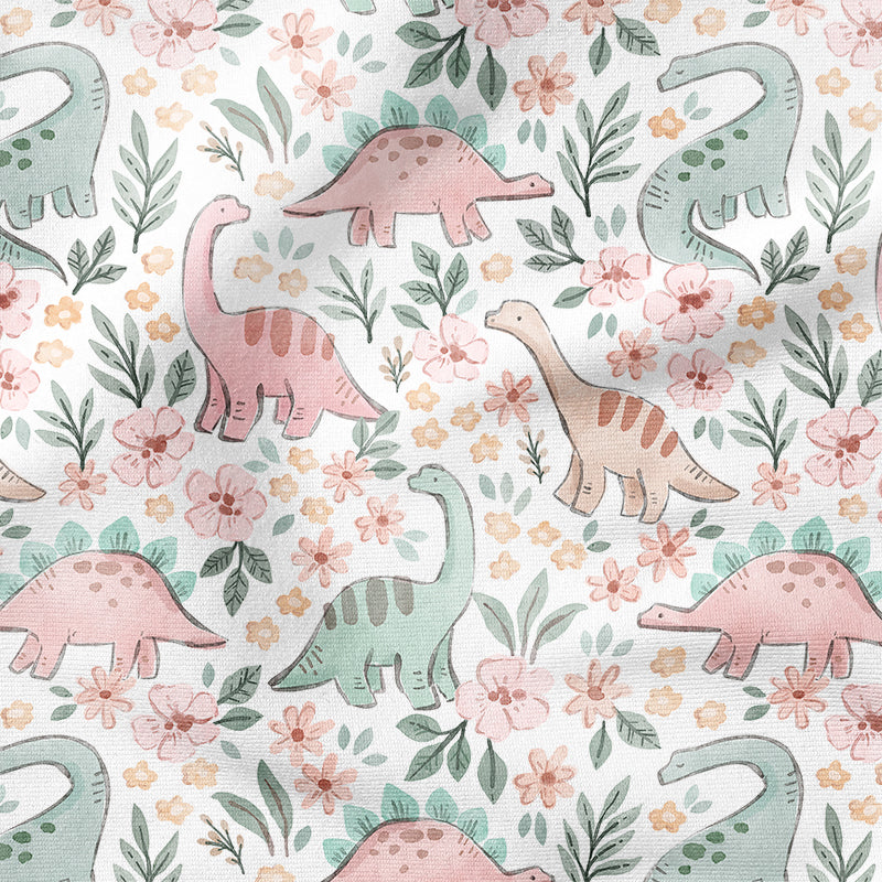 0.5m BIO French Terry Blumen-Dinos