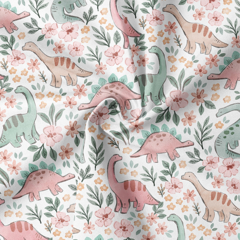 0.5m BIO French Terry Blumen-Dinos