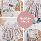 RESTSTÜCK 100cm Biojersey Blumen-Dinos
