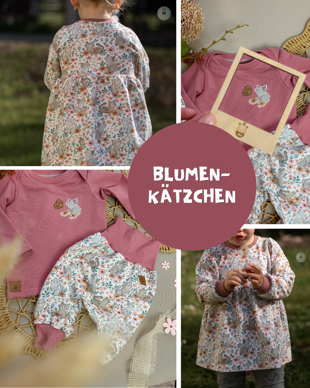 0.5m BIO French Terry Blumenkätzchen