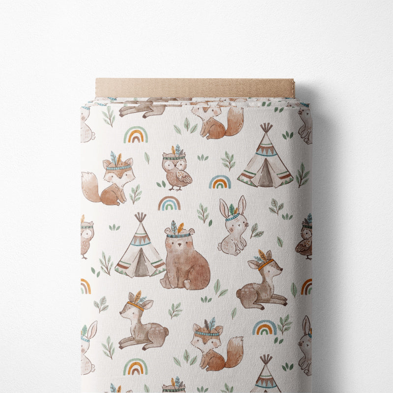 0.5m BIO French Terry Boho Forest Friends