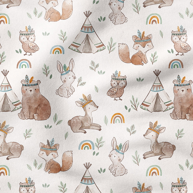 0.5m BIO French Terry Boho Forest Friends