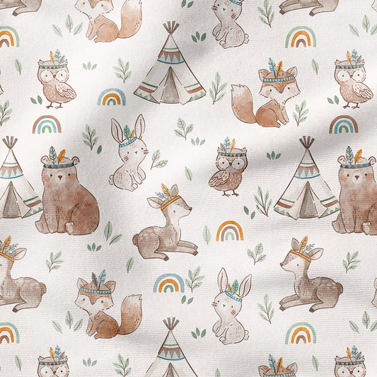 0.5m BIO French Terry Boho Forest Friends