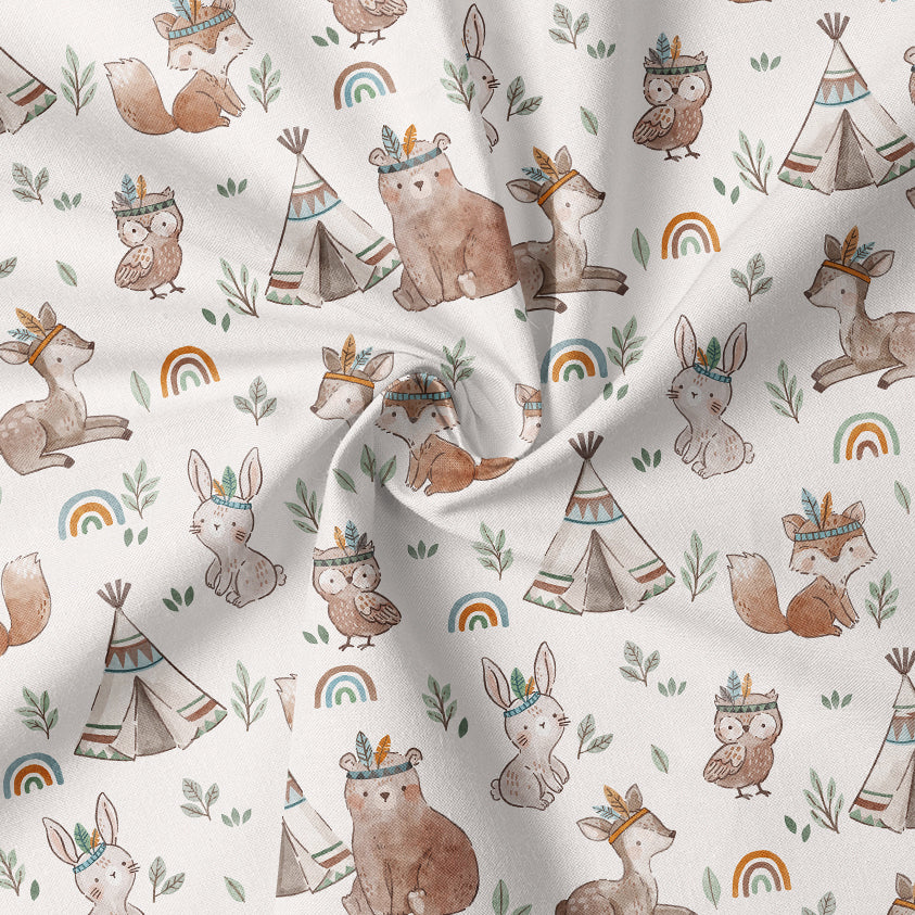 0.5m BIO French Terry Boho Forest Friends