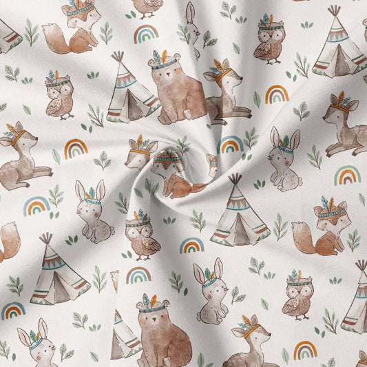 0.5m Biojersey Boho Forest Friends