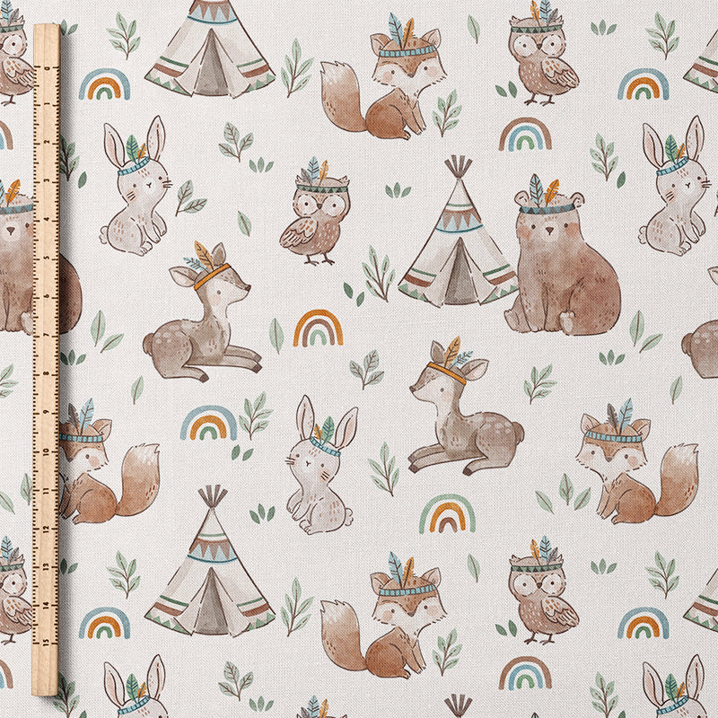 0.5m BIO French Terry Boho Forest Friends