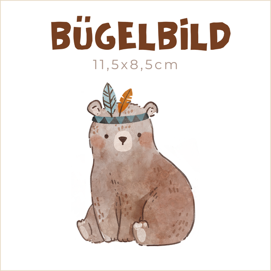 Bügelbild Boho Forest Friends: Bär | 11,5x8,5cm